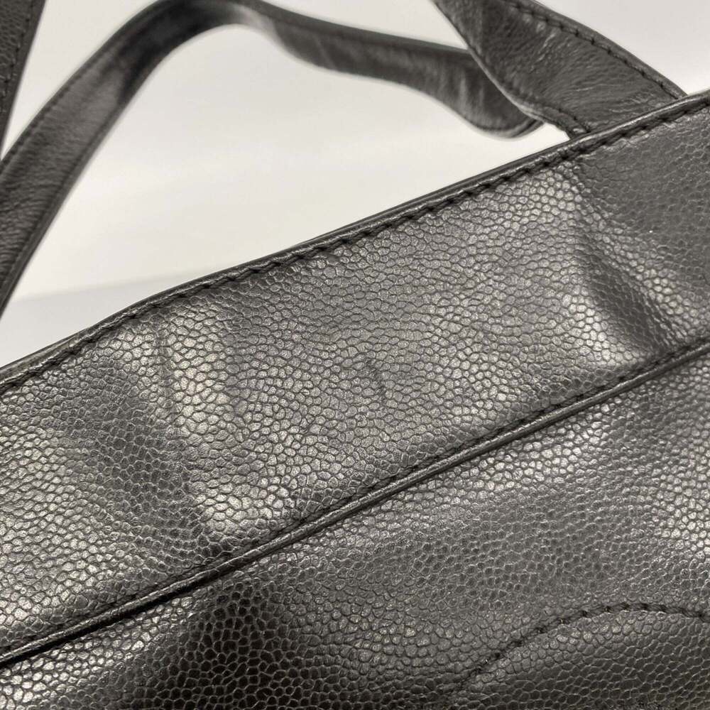 CHANEL Black Caviar Leather Tote Bag - Picture 9 of 10